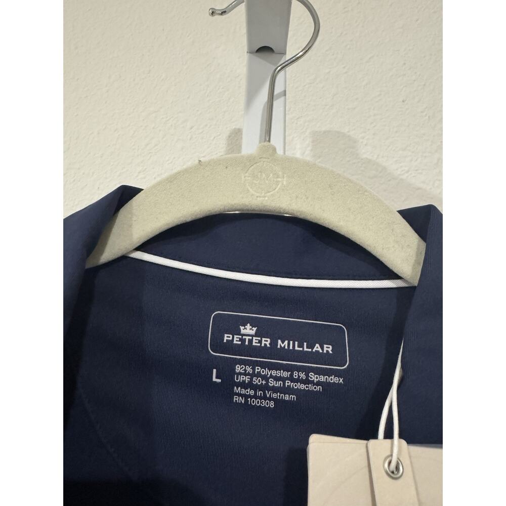 New NWT Women’s Navy Peter Millar Golf Polo MSRP $85 Sz L - Picture 4 of 9